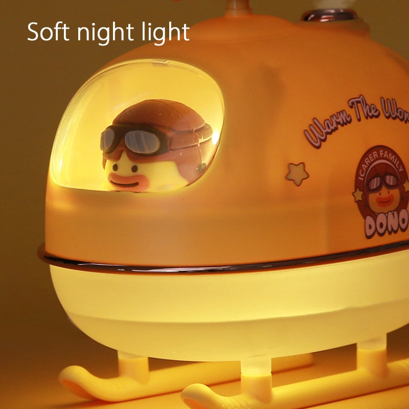 Children's airplane-shaped desktop night light humidifier