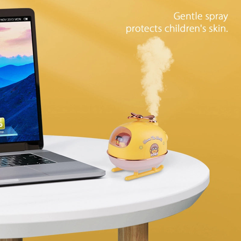 Children's airplane-shaped desktop night light humidifier