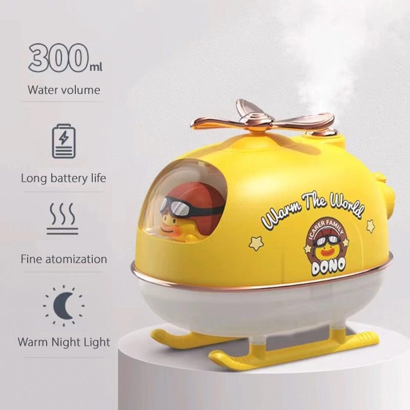 Children's airplane-shaped desktop night light humidifier