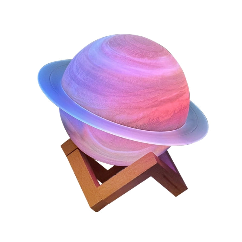 Creative Star Ring Wireless Bluetooth Speaker Planet Night Light