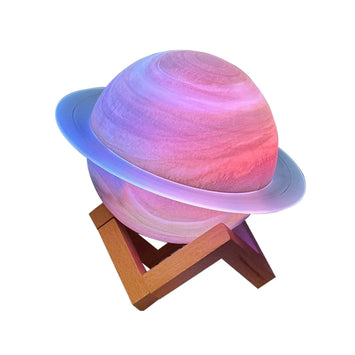 Creative Star Ring Wireless Bluetooth Speaker Planet Night Light