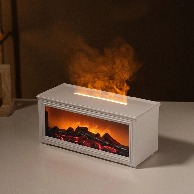 Fireplace-shaped small desktop humidifier