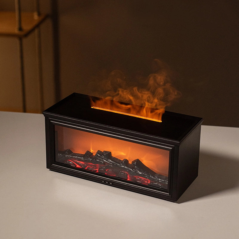 Fireplace-shaped small desktop humidifier