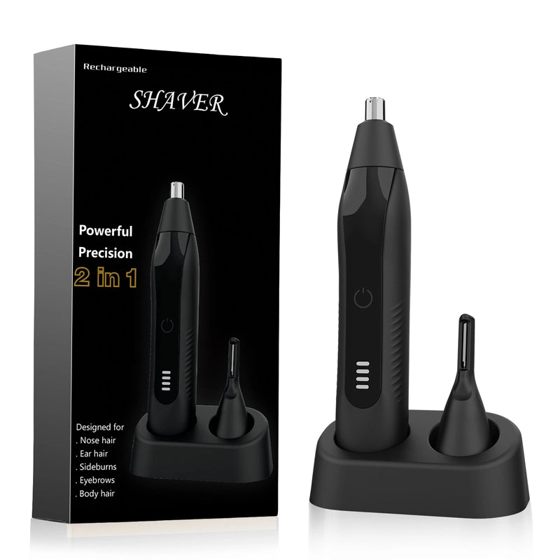 Multi-functional electric nose hair and eyebrow trimmer