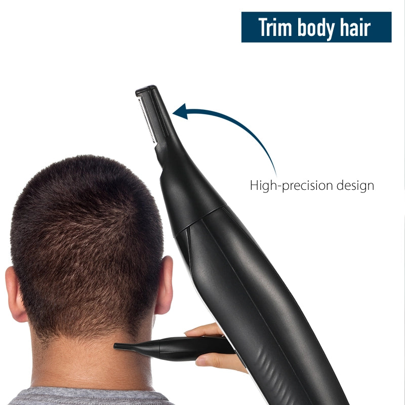 Multi-functional electric nose hair and eyebrow trimmer