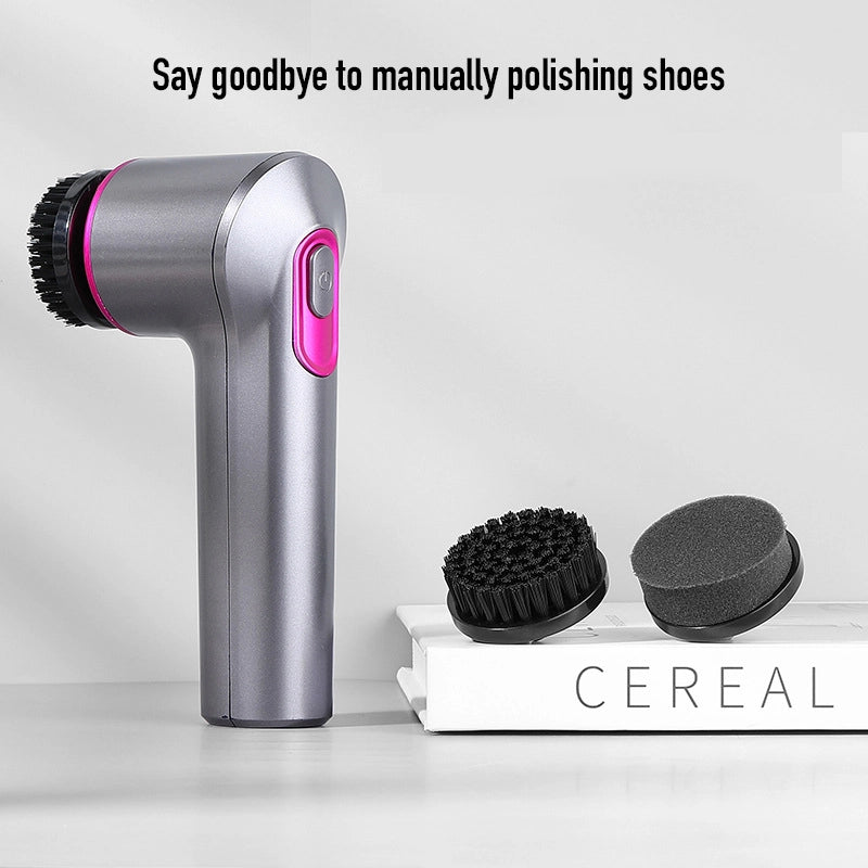 Portable electric shoe polisher