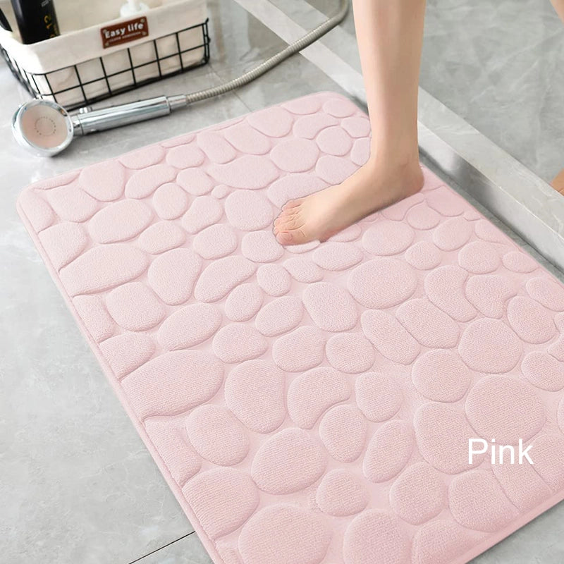 Bathroom pebble absorbent matcarpet