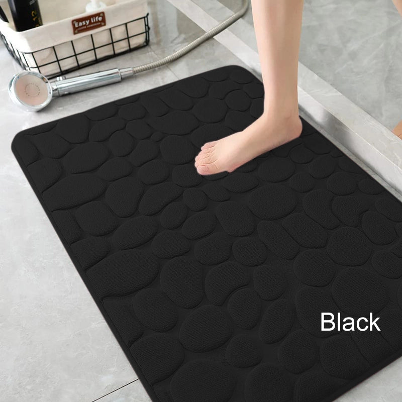 Bathroom pebble absorbent matcarpet