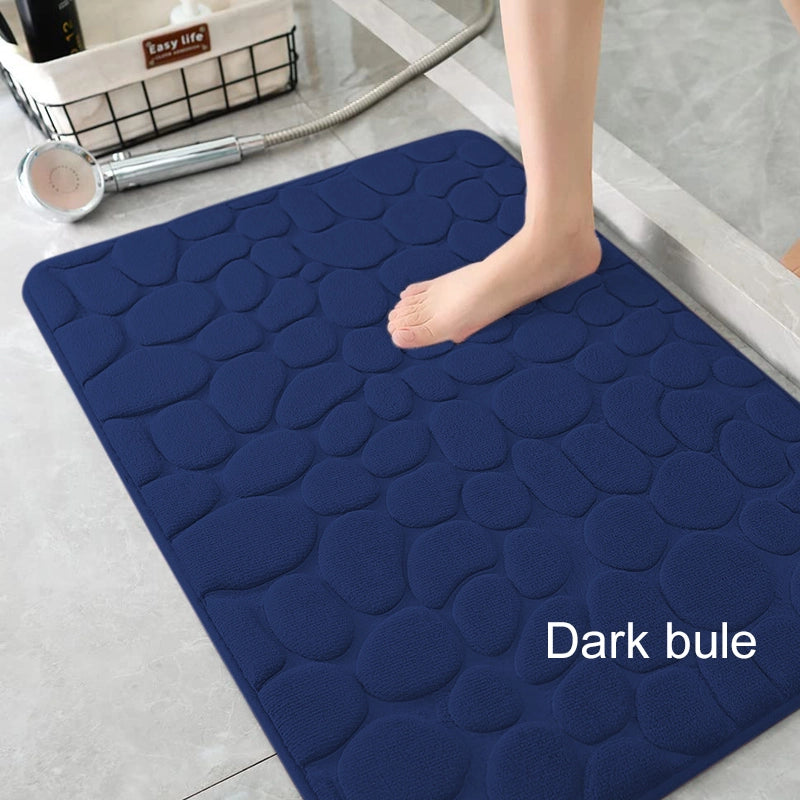 Bathroom pebble absorbent matcarpet