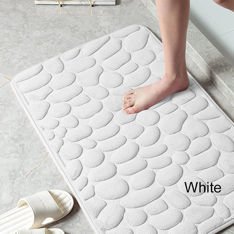 Bathroom pebble absorbent matcarpet