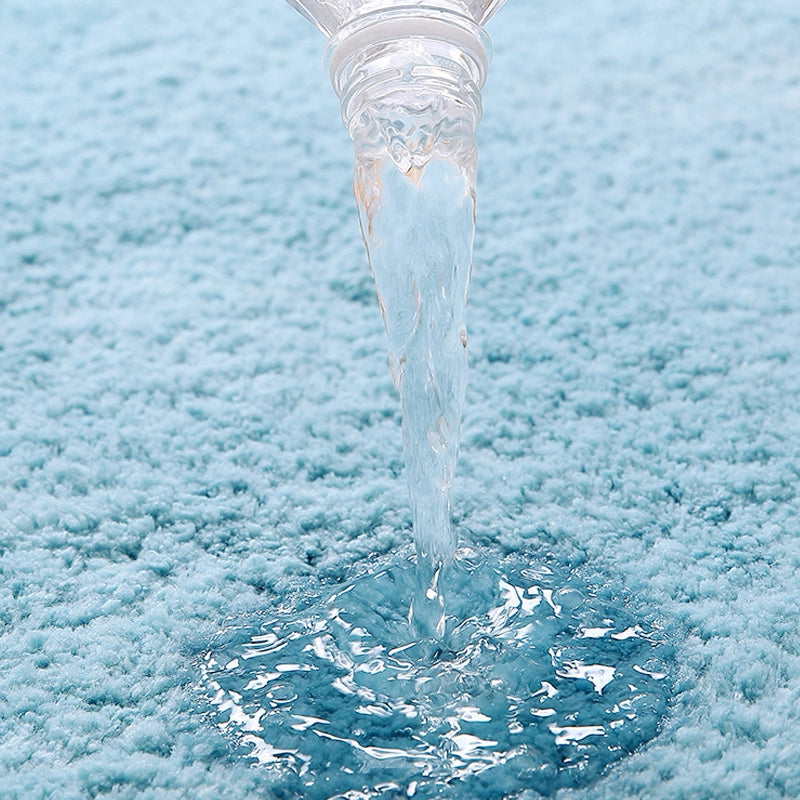 Thick dense high-pile absorbent bathroom rug