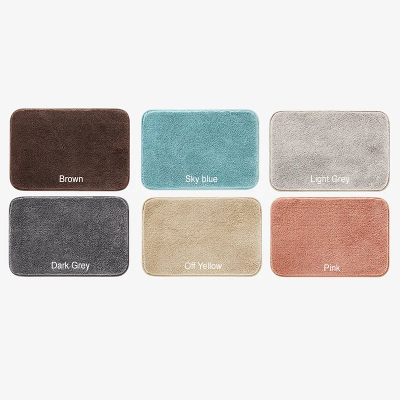 Thick dense high-pile absorbent bathroom rug