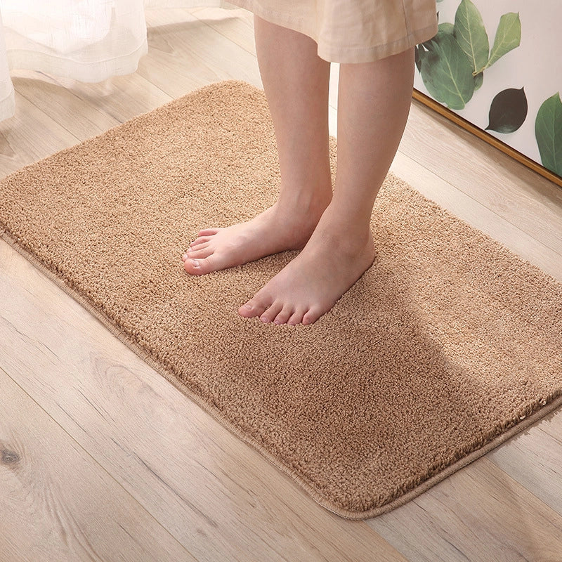 Thick dense high-pile absorbent bathroom rug