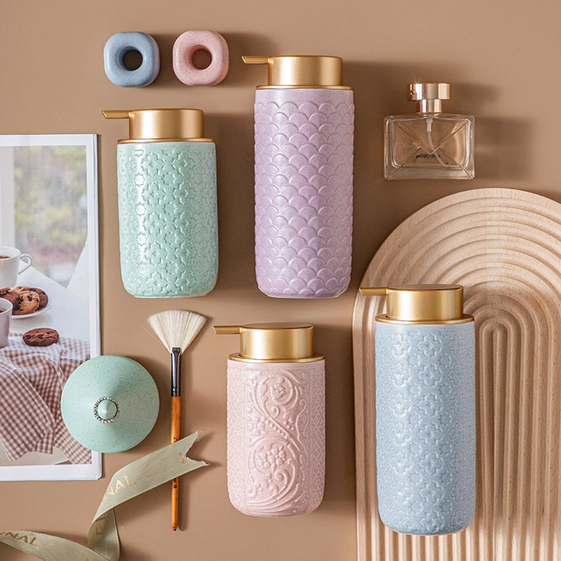 Nordic style multi-colored ceramic Foam extrusion bottle