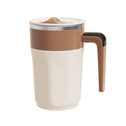 Automatic coffee and milk stirring cup with temperature display Degrees Celsius