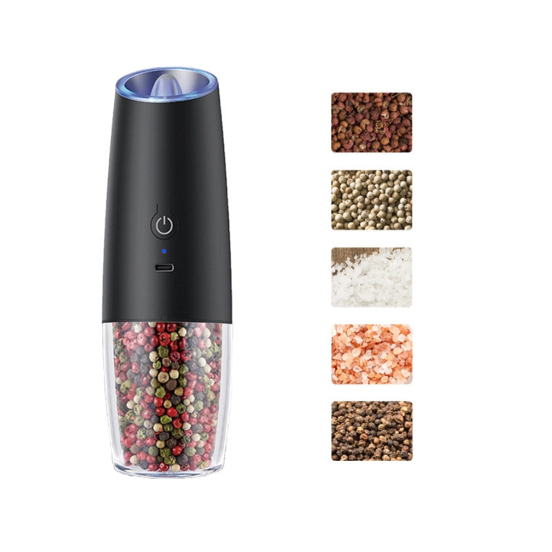 Gravity-sensing electric pepper grinder