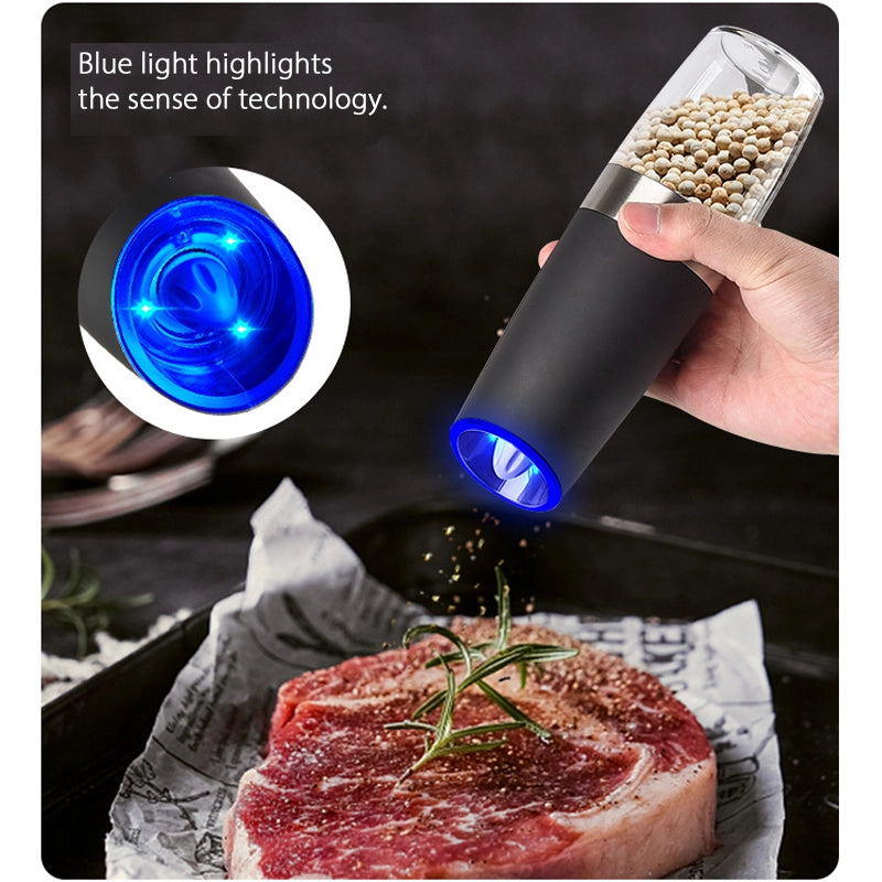 Gravity-sensing electric pepper grinder