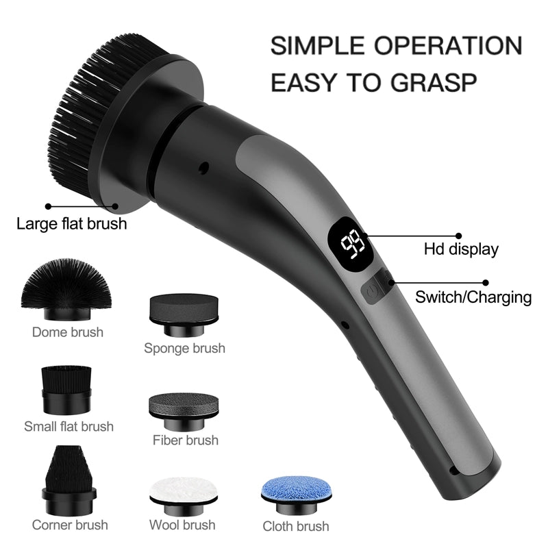 Multi-functional adjustable electric rotating cleaning brush