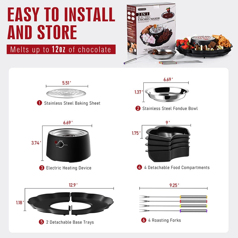 Party chocolate cheese snack electric baking pan