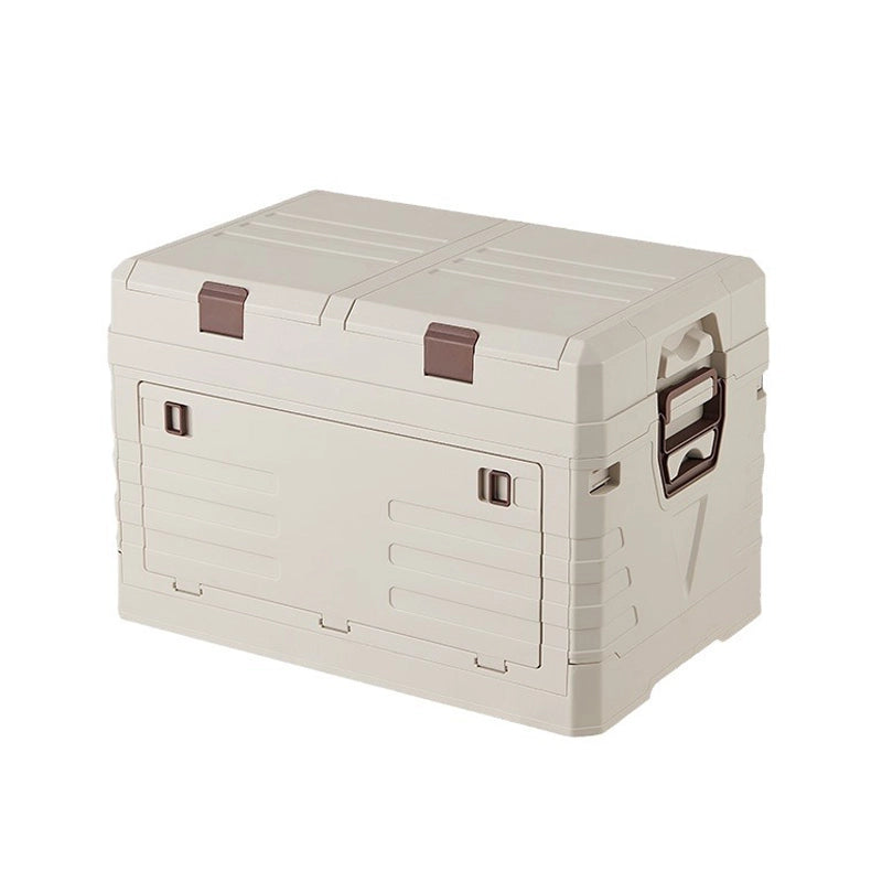 Portable foldable storage box for outdoor car camping and picnics