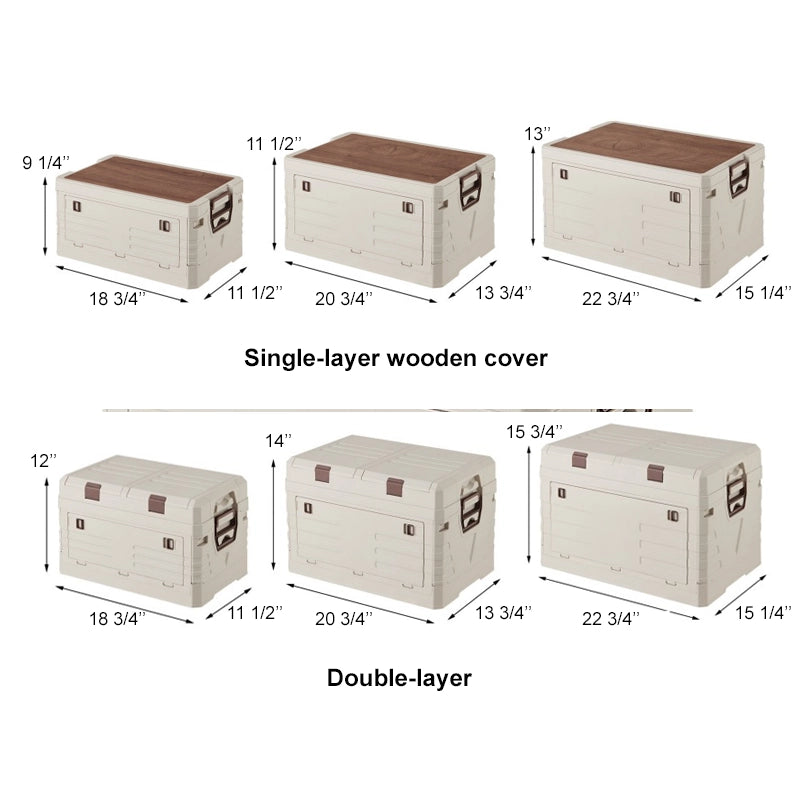 Portable foldable storage box for outdoor car camping and picnics