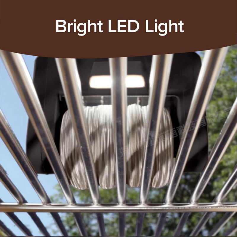 304 Stainless Steel LED Light Electric Roller BBQ Cleaning Brush