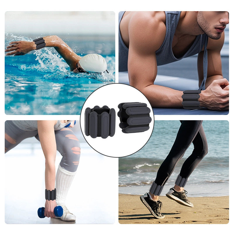 Silicone weight-bearing wristband for swimming fitness Pilates energy wristband and footband