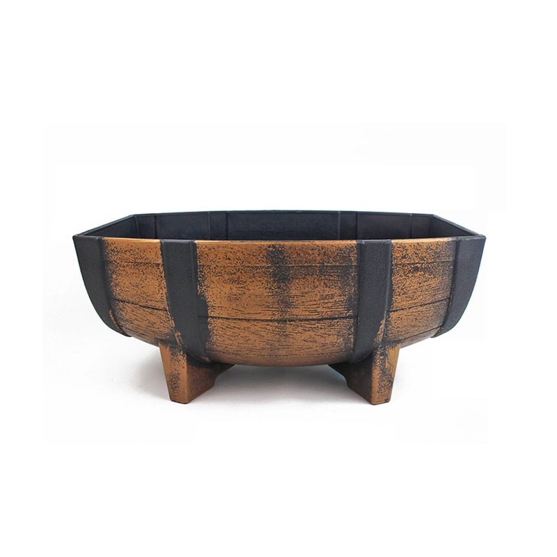Courtyard Garden Imitation Wooden Barrel Flower Pots