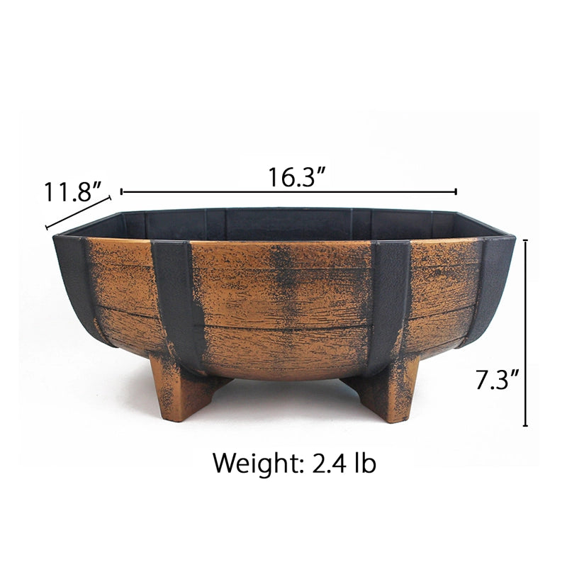 Courtyard Garden Imitation Wooden Barrel Flower Pots
