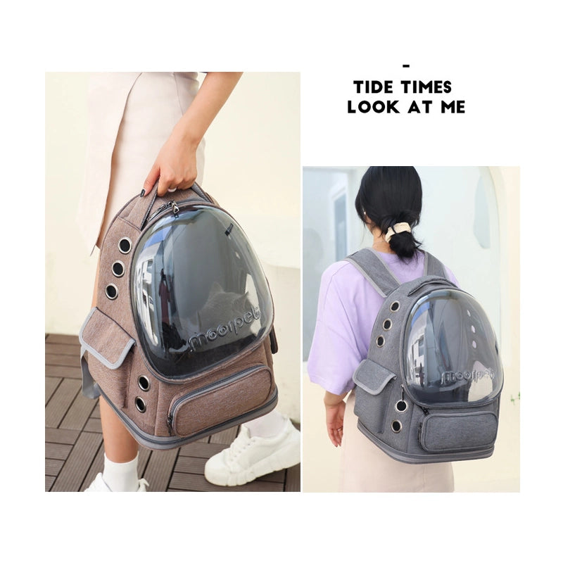 Portable and breathable pet backpack for cats and dogs