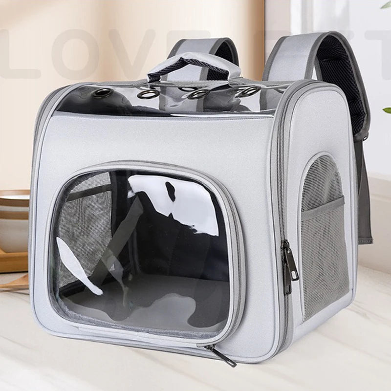 Large-capacity detachable breathable pet carrier