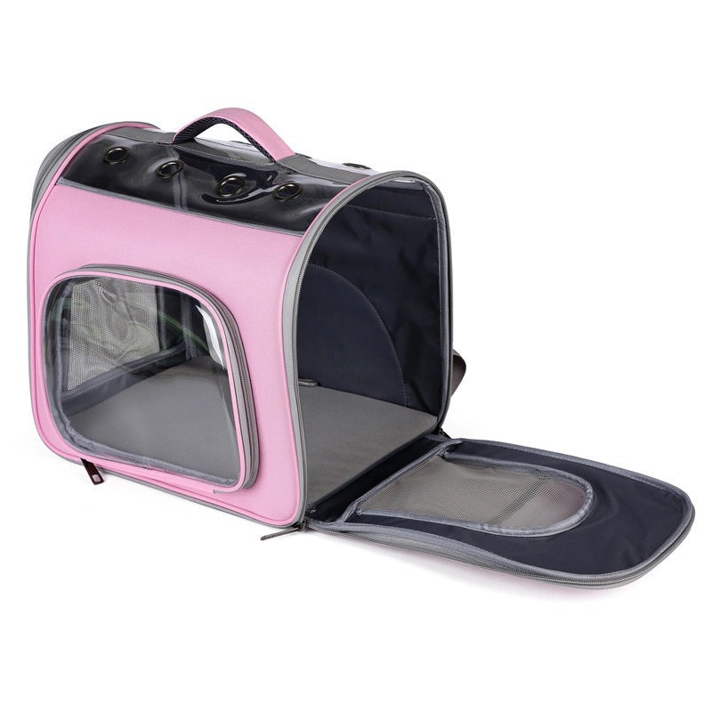 Large-capacity detachable breathable pet carrier