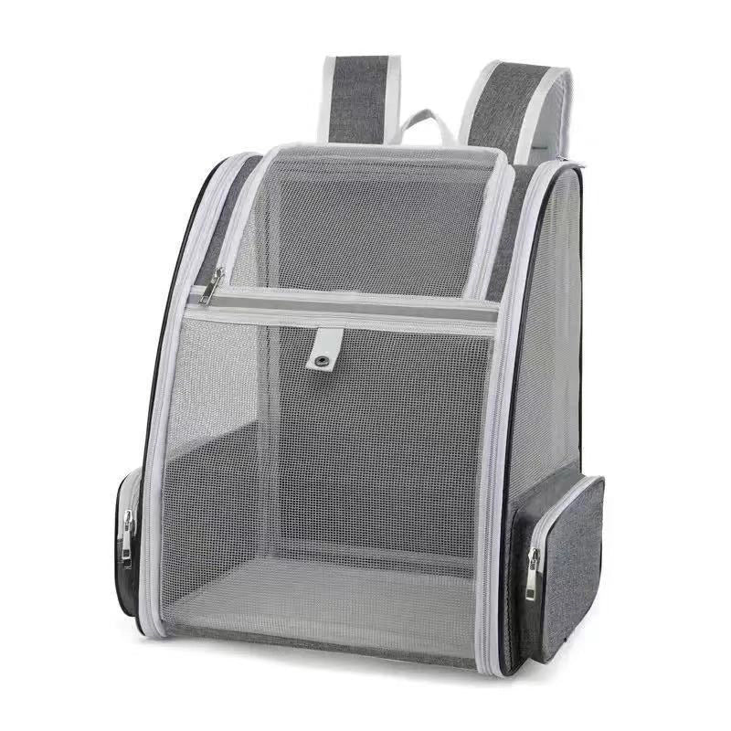 Popular three-sided mesh highly breathable pet backpack