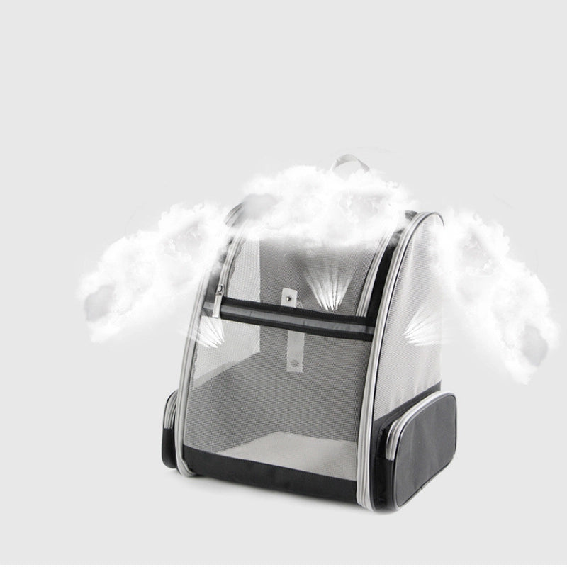 Popular three-sided mesh highly breathable pet backpack