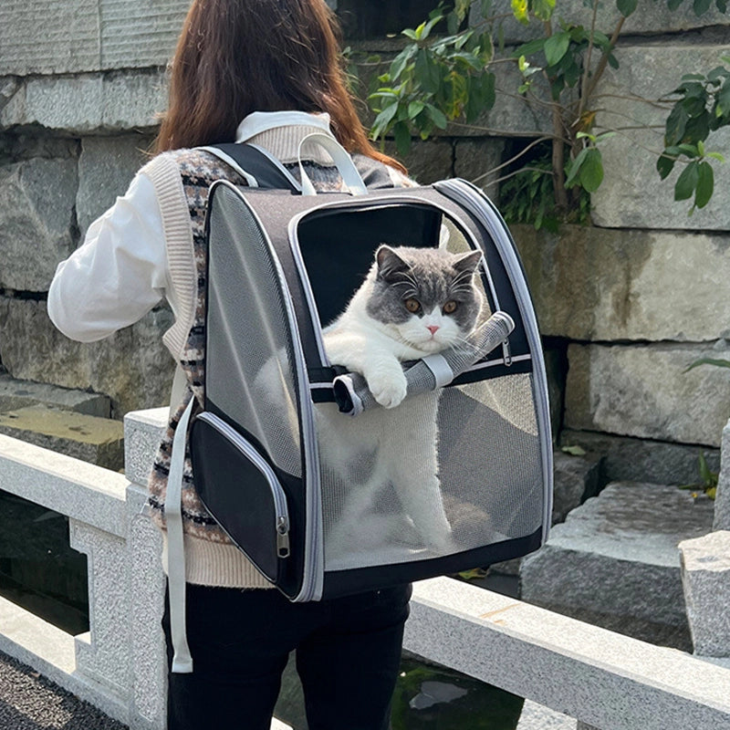 Popular three-sided mesh highly breathable pet backpack