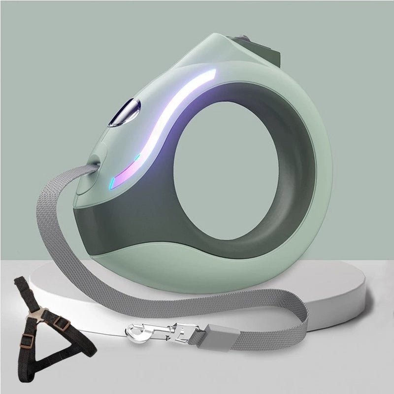 Ring luminous dog walking rope dog automatic retractable leash