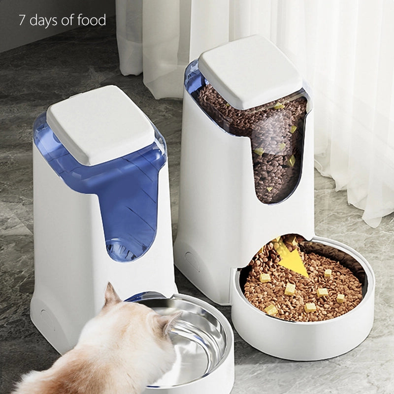automatic pet feeder and waterer