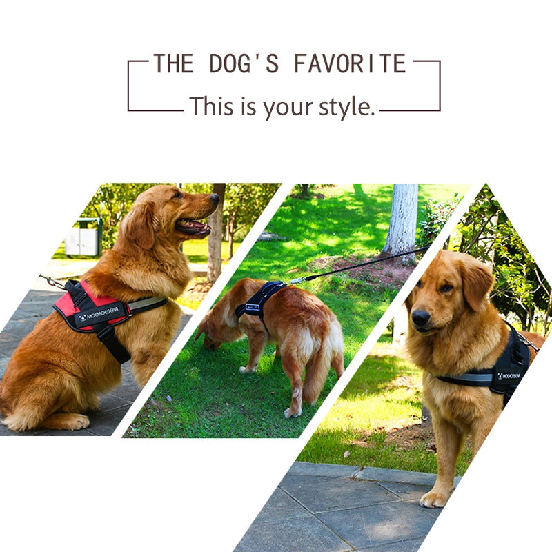 Large pet dog explosion-proof chest harness
