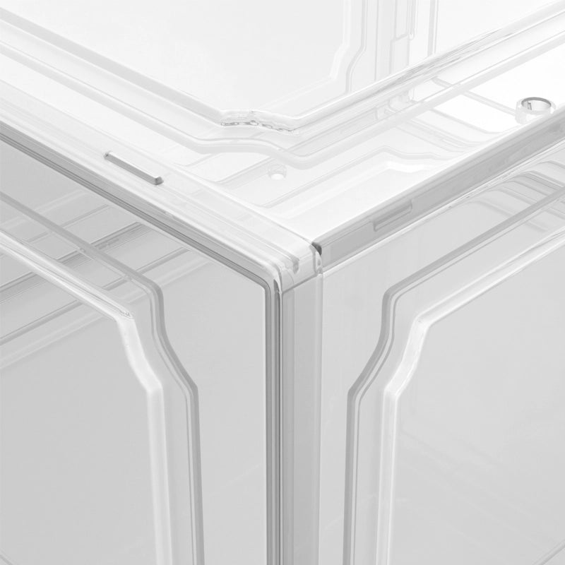 Combination magnetic door stackable shoe boxes