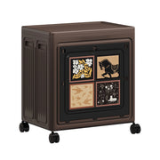 Large-capacity folding storage box with wheels for home use