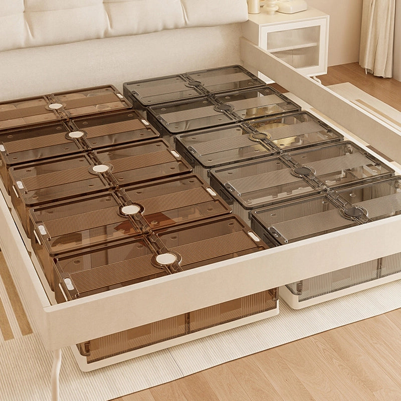 Foldable under-bed storage box