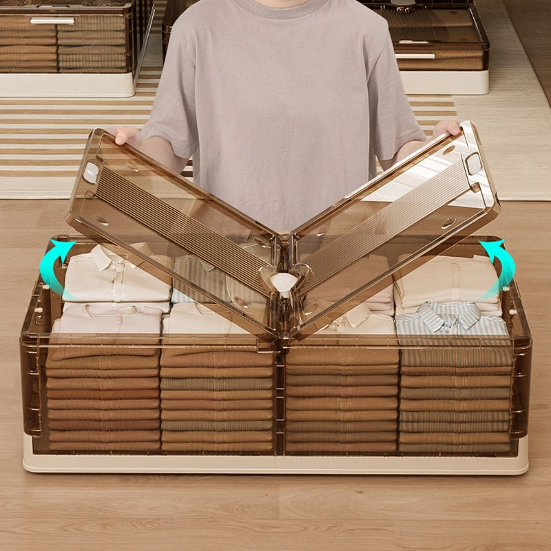 Foldable under-bed storage box