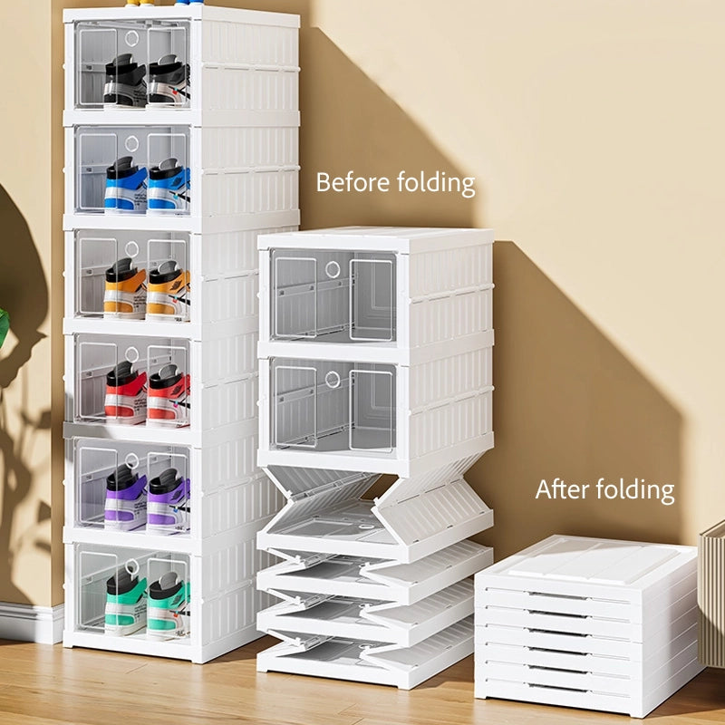 No installation required foldable dustproof shoe rack