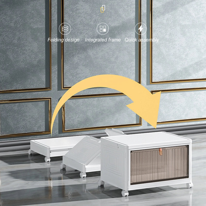 Home Foldable No-Installation Magnetic Door Dustproof shoe rack