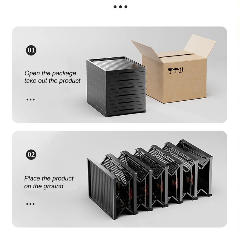 Foldable multi-functional transparent shoe storage cabinet