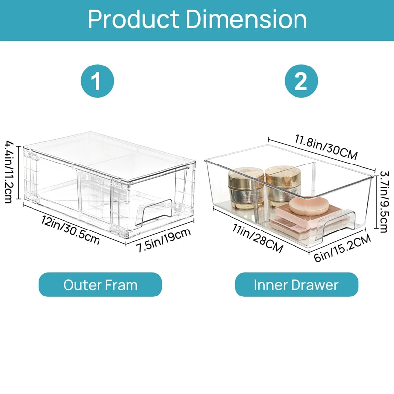 Multifunctional large-capacity transparent assembly storage box