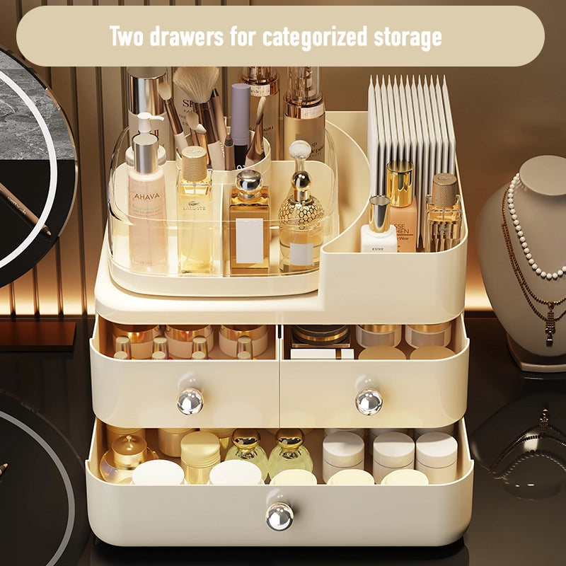 Simple rotating makeup storage box