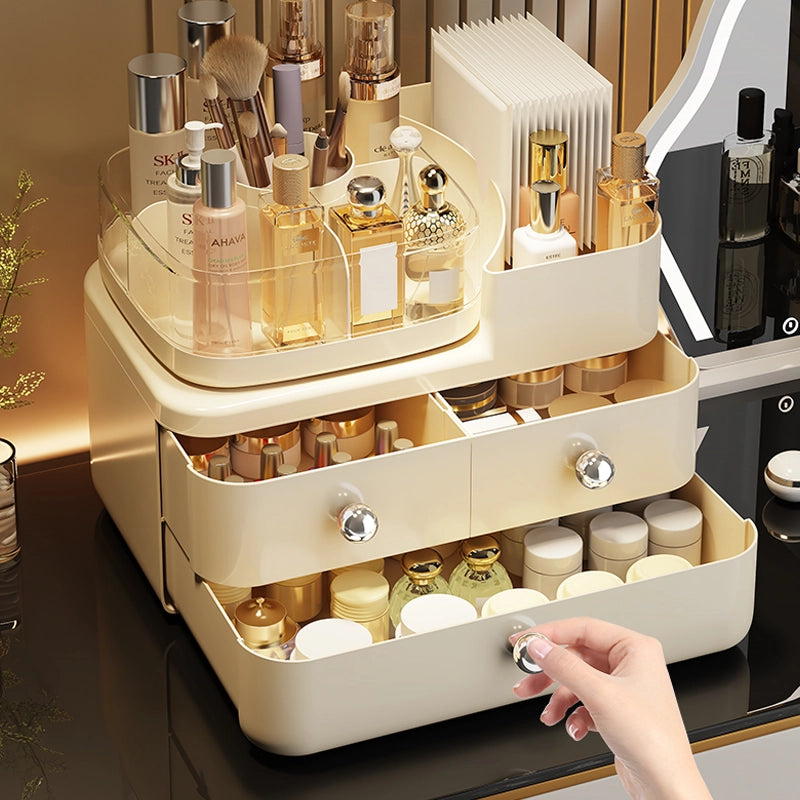 Simple rotating makeup storage box