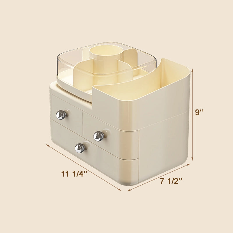 Simple rotating makeup storage box