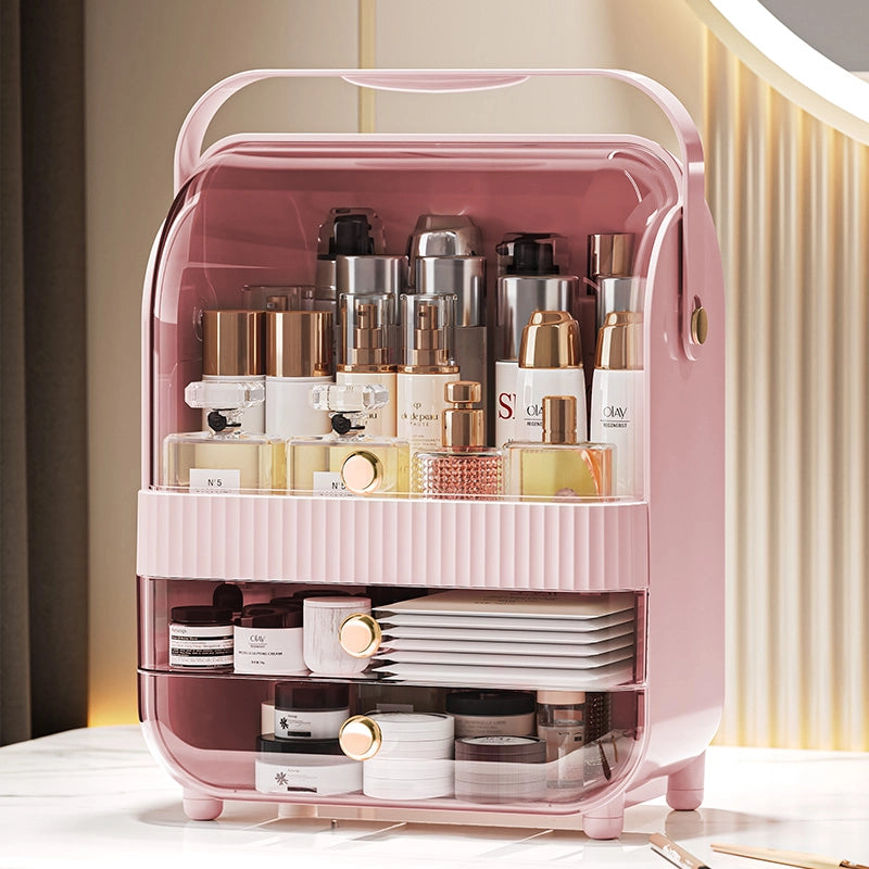 Portable makeup storage boxpor